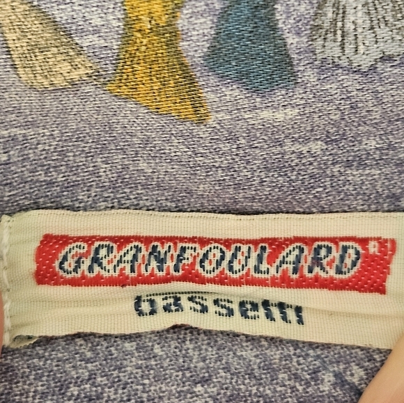 Kimono Granfoulard Bassetti  S/M Long 100% Cotton Belt Blue Green Orange Floral - Picture 3 of 15